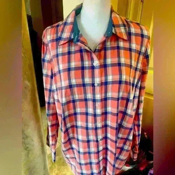 Talbots ladies blouse excellent condition. Large. 100% cotton. Long sleeve - Picture 4 of 9